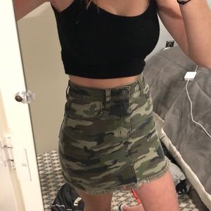 Camo jean skirt!!